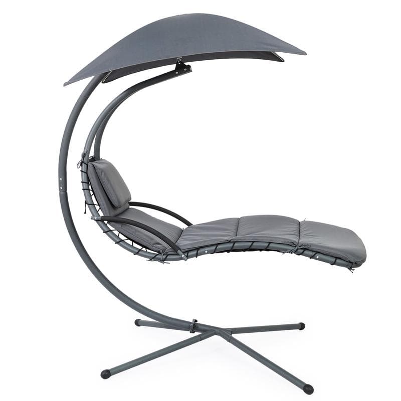 Bain de soleil avec parasol - gris foncé