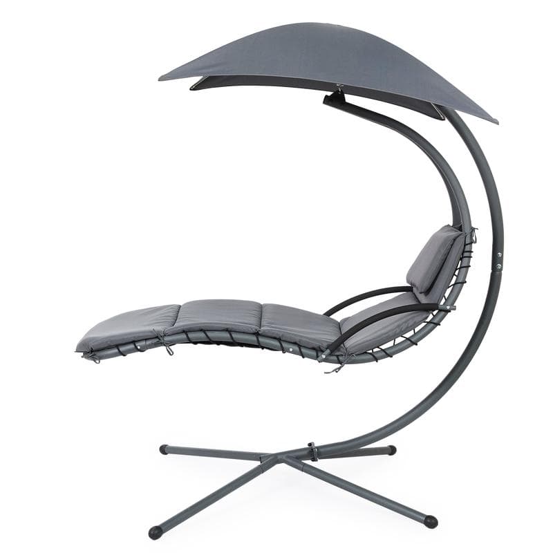 Bain de soleil avec parasol - gris foncé