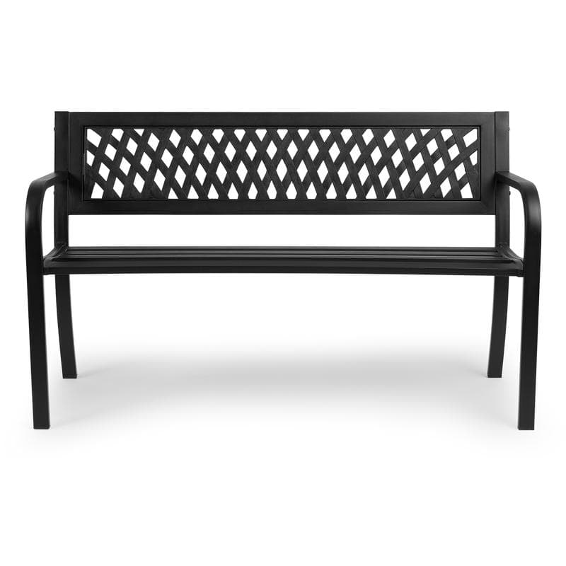 Banc de jardin en acier - anthracite