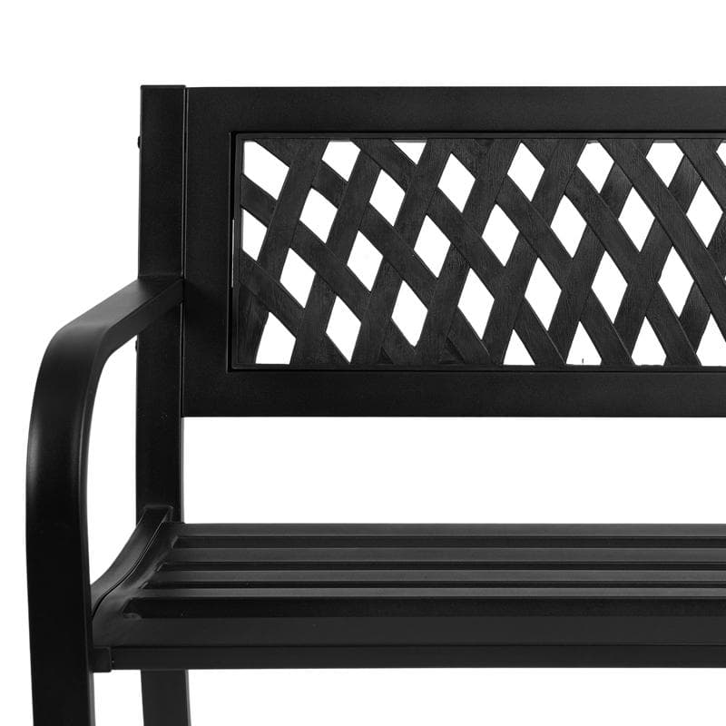 Banc de jardin en acier - anthracite