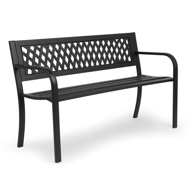 Banc de jardin en acier - anthracite