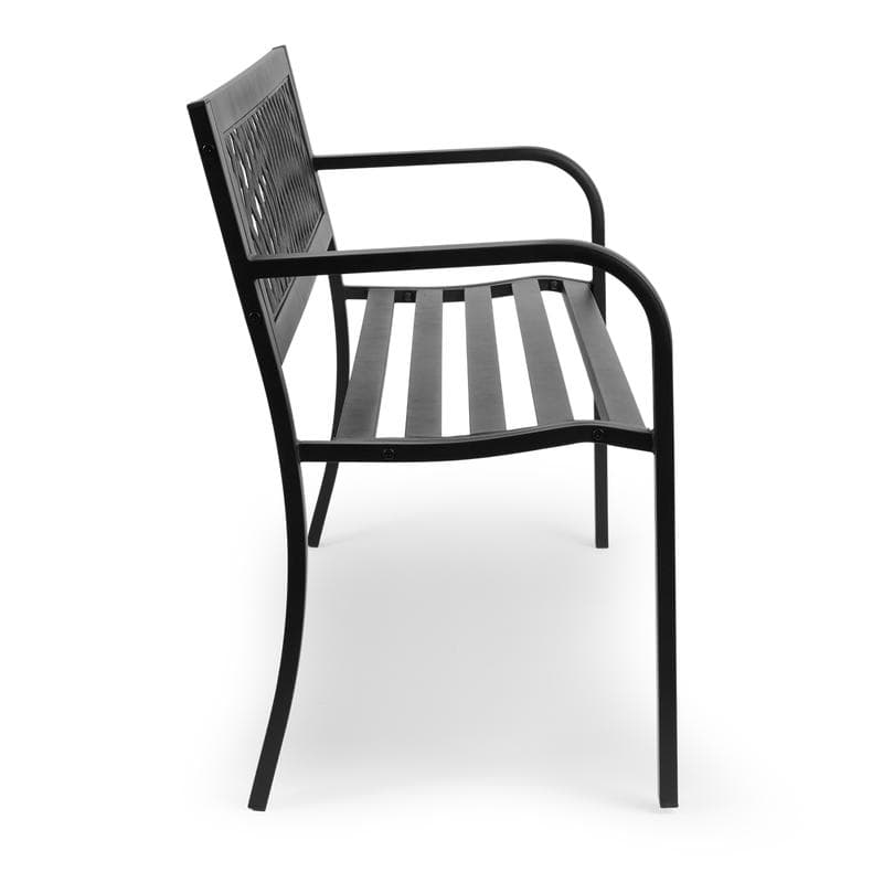 Banc de jardin en acier - anthracite