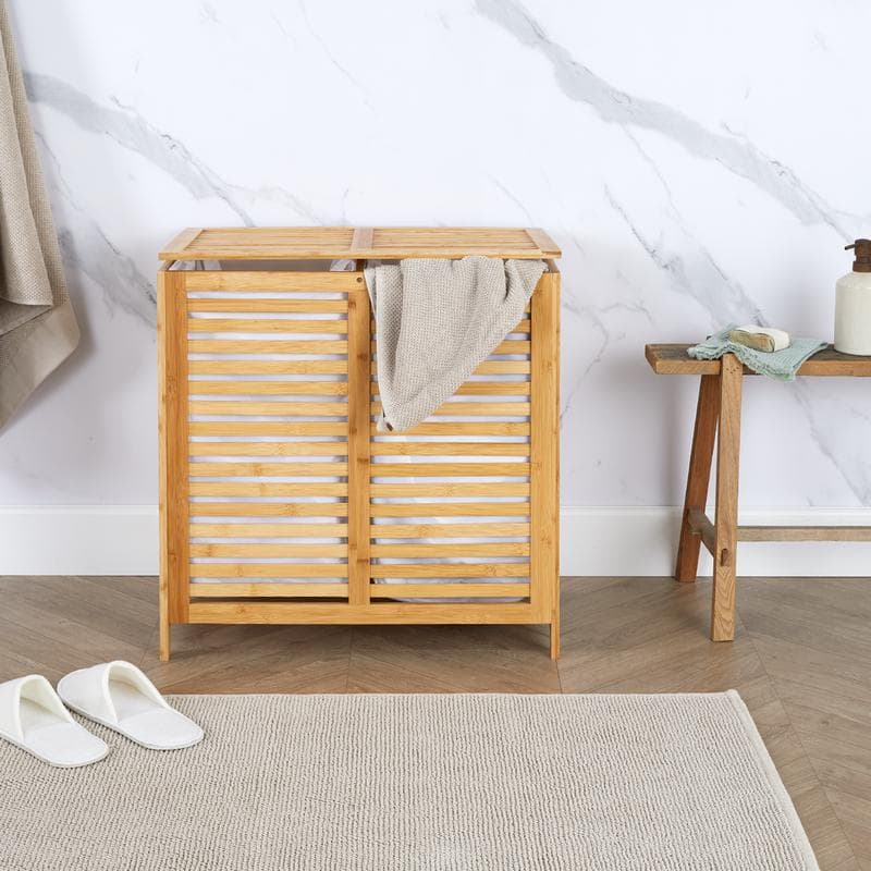 Dubbele wasmand - bamboe