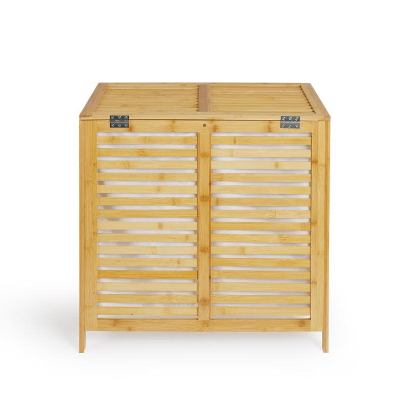 Panier à linge 2 compartiments - bambou