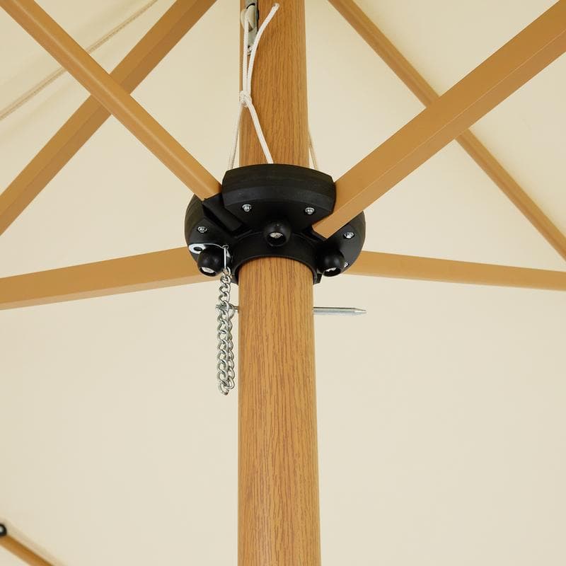 Dubbele parasol incl. hoes - Crèmewit