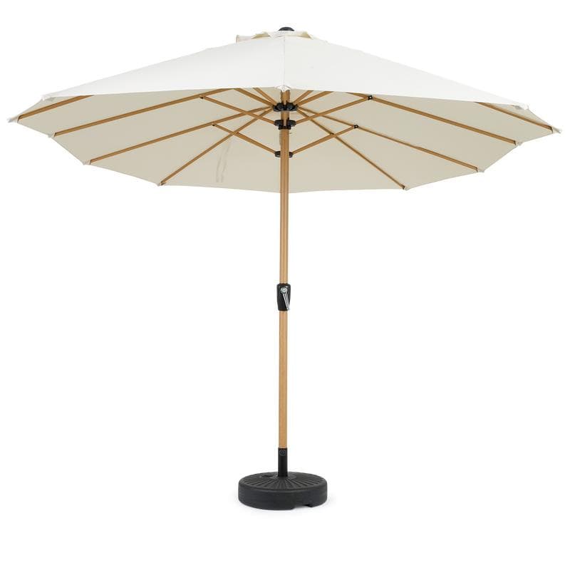 Parasol double avec housse - blanc cassé