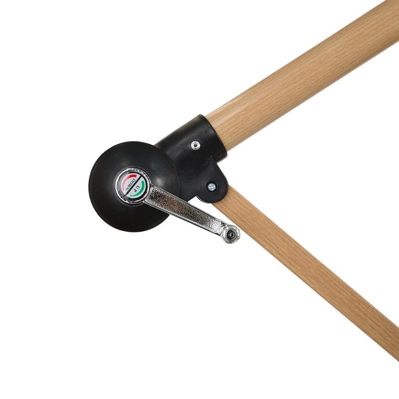 Zweefparasol in houtlook - Crème