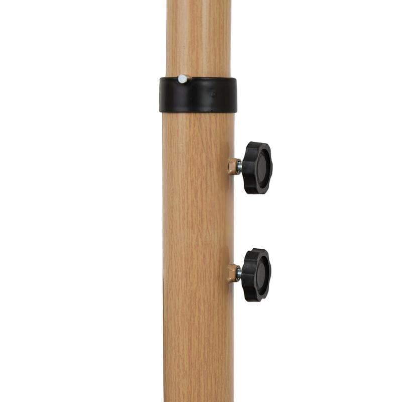 Zweefparasol in houtlook - Crème