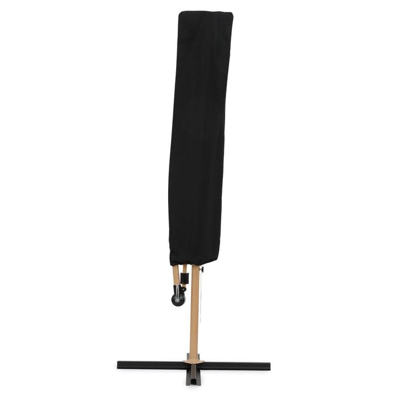 Parasol déporté aspect bois - crème