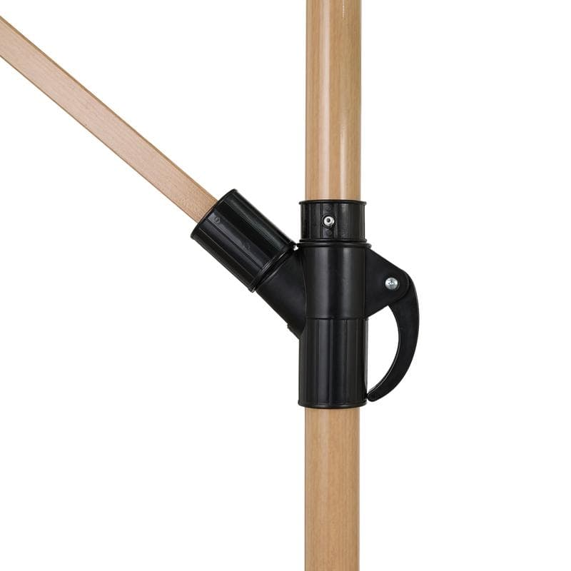 Parasol déporté aspect bois - crème