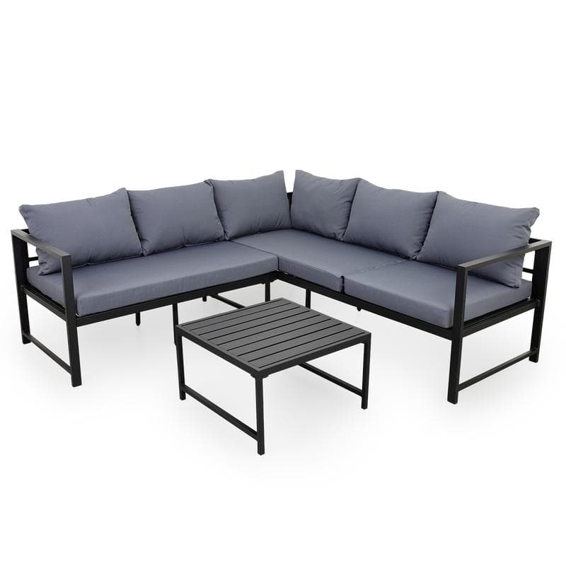 Aluminium loungeset - Zwart