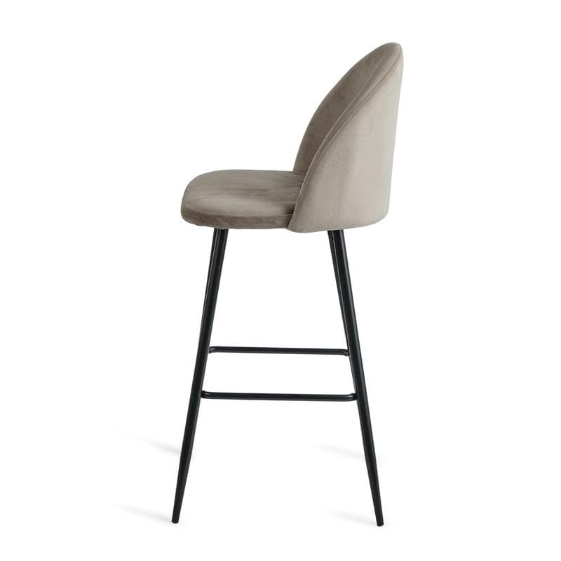 Barkruk Velvet set van 2 - Taupe