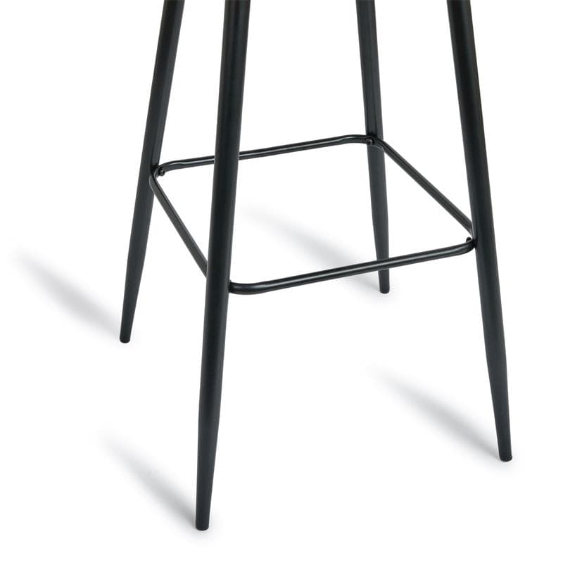 Lot de 2 tabourets de bar en velours - noir
