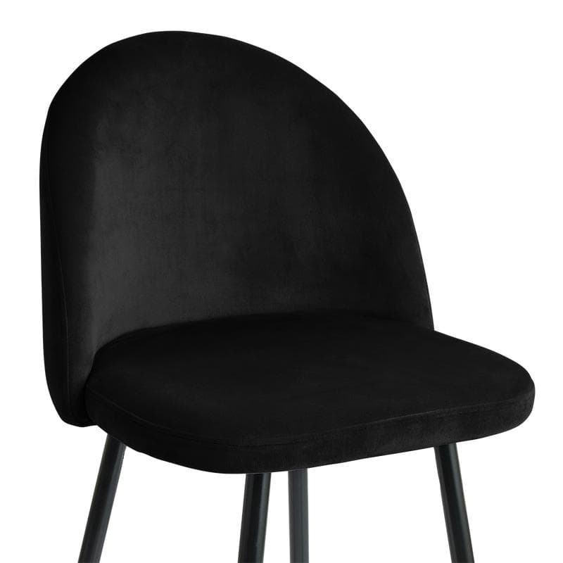 Barkruk Velvet set van 2 - Zwart