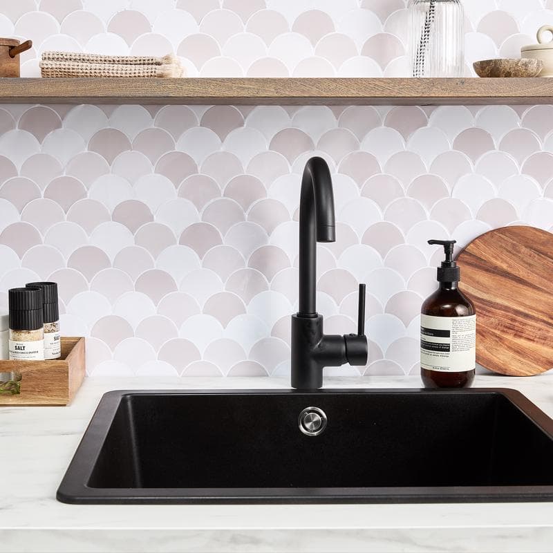 Zelfklevende tegels / steenstrips - Roze schubben