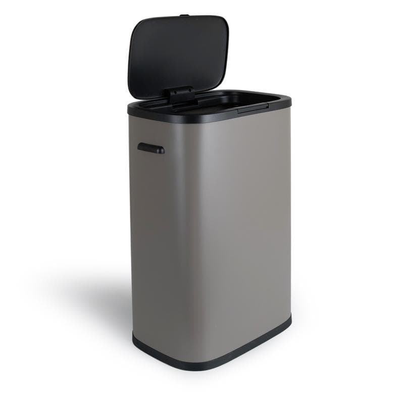 Poubelle avec ouverture à pression 60 l - gris