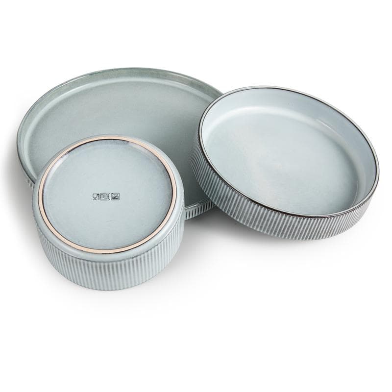 Serviesset Stripe - Lichtblauw