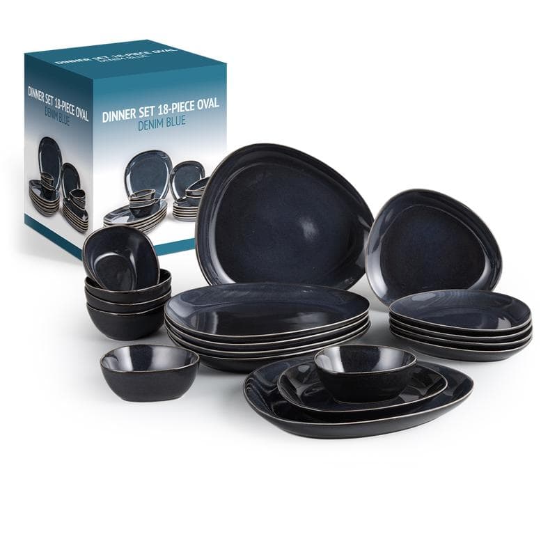 Serviesset ovaal - Denim Blue