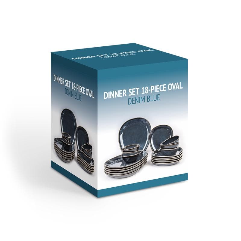 Serviesset ovaal - Denim Blue
