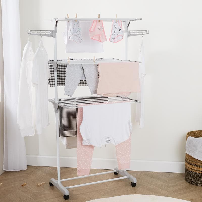 Séchoir à linge 3 niveaux - banc