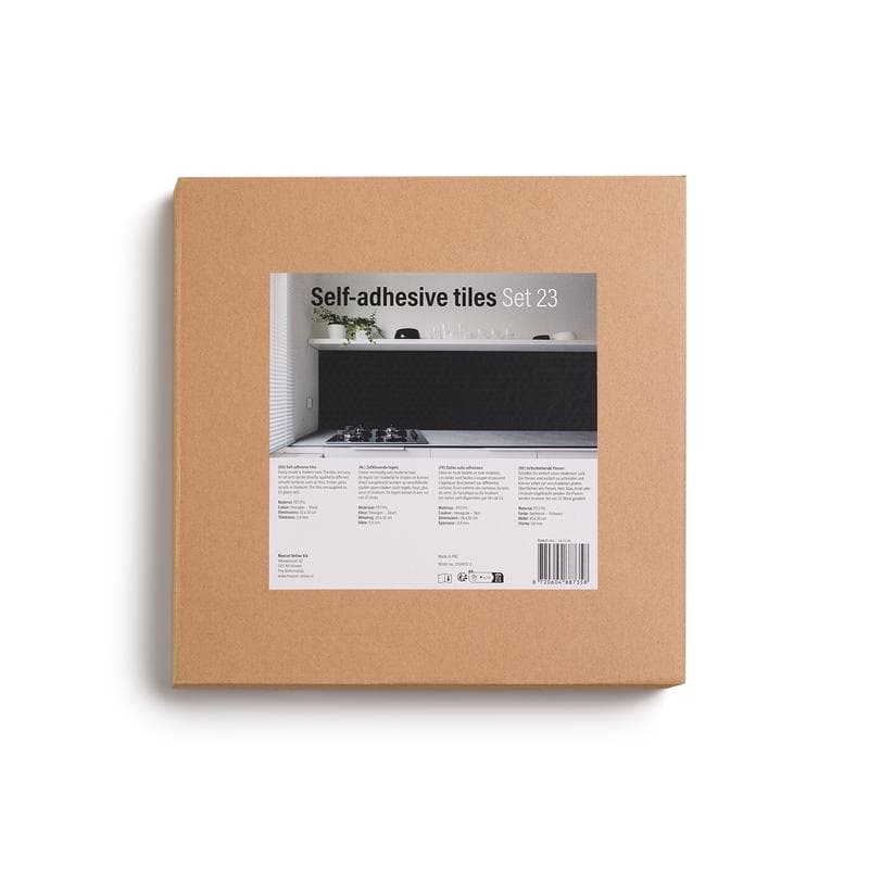 Crédence adhésive - hexagones noirs