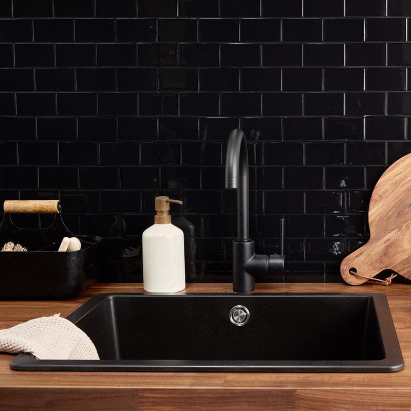 Zelfklevende tegels / steenstrips - Zwart