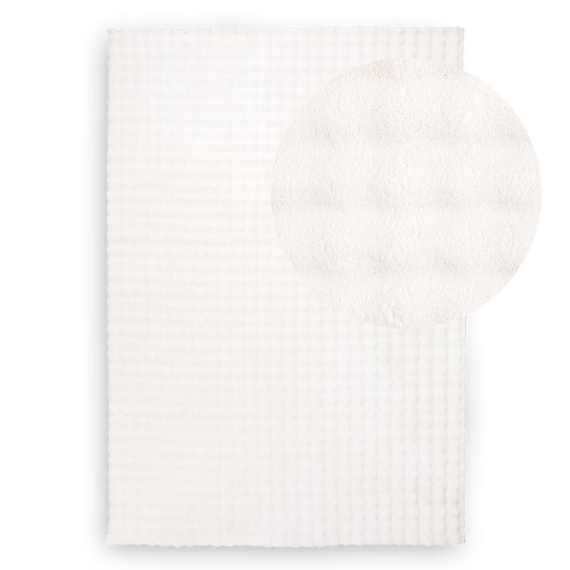 Tapis à pile haute Pompom Fur - crème