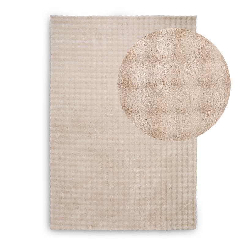 Hoogpolig vloerkleed Pompom Fur - Taupe