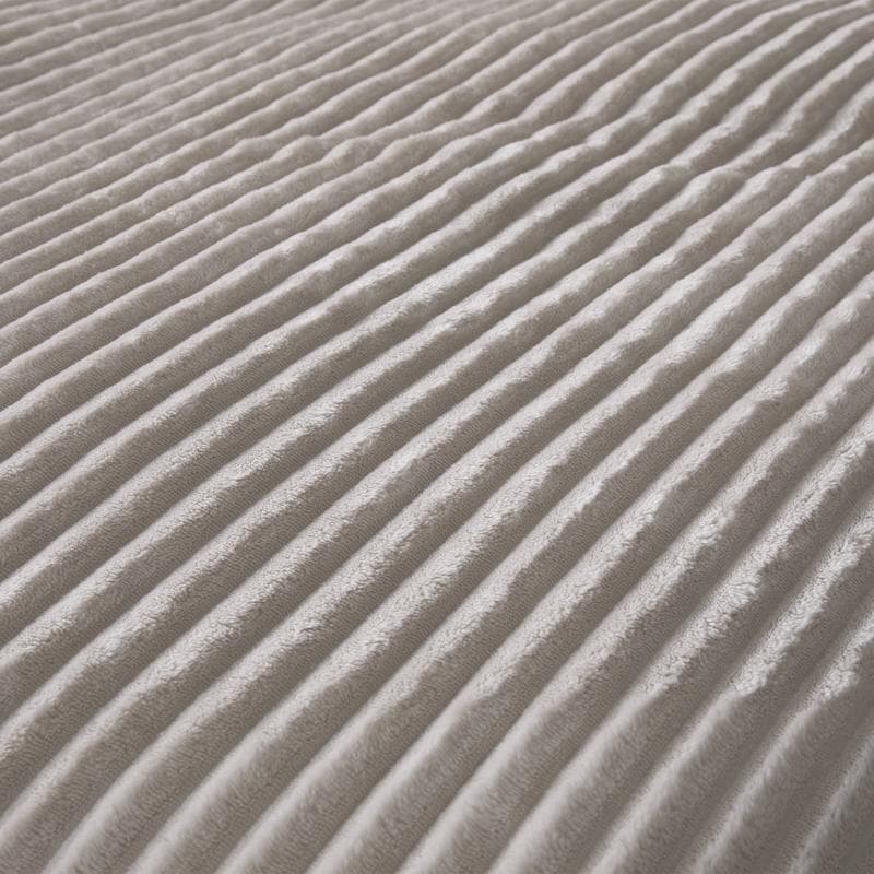 Parure de lit en velours côtelé - crème