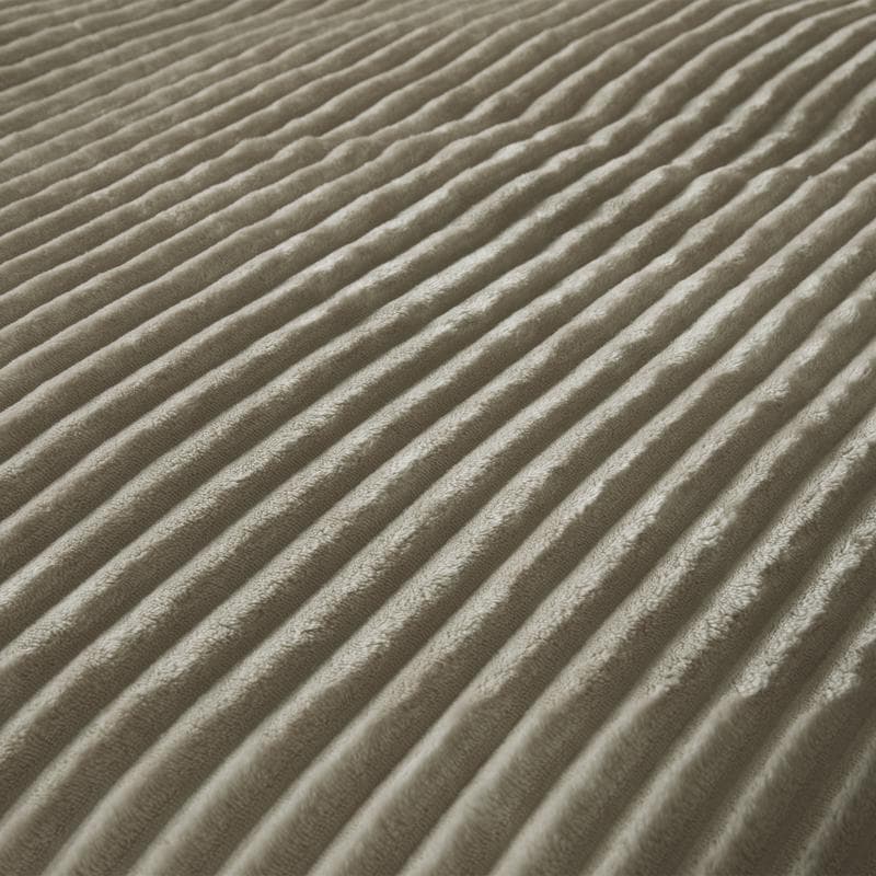 Parure de lit en velours côtelé - taupe