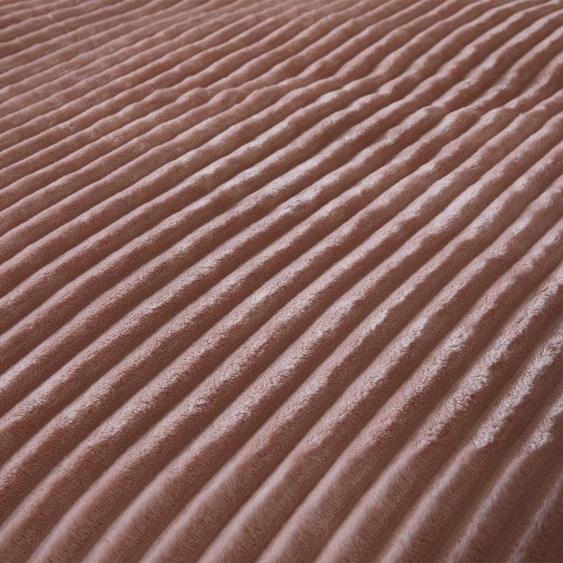 Ribbed dekbedovertrek - Roze