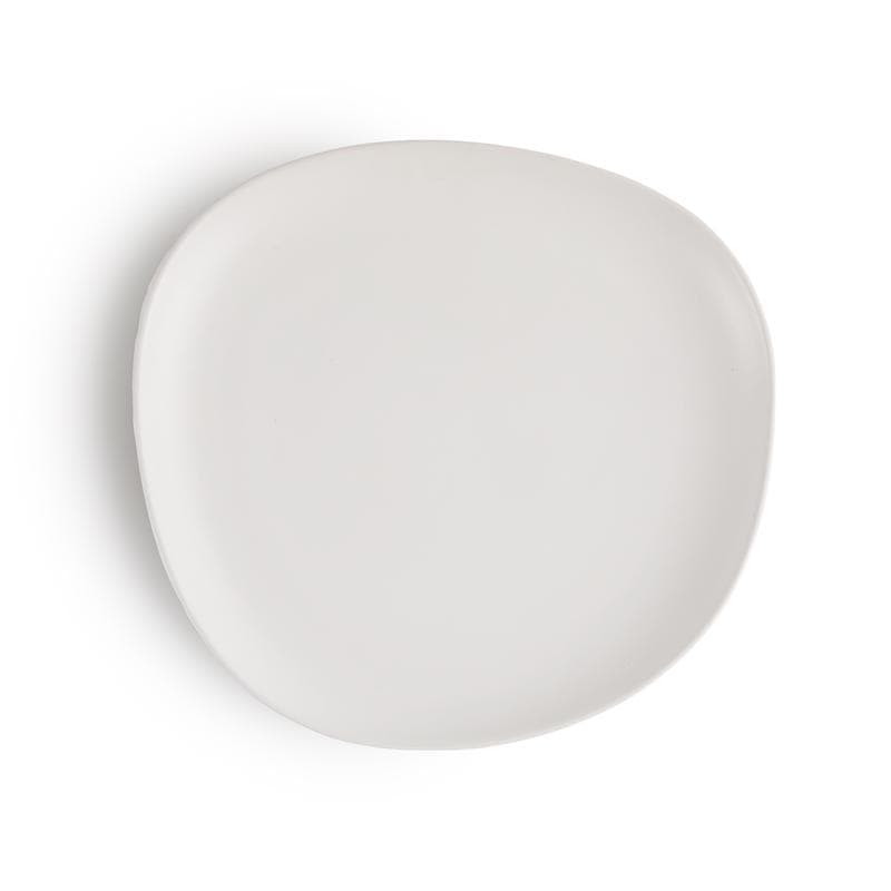 Service de table asymétrique - blanc cassé mat