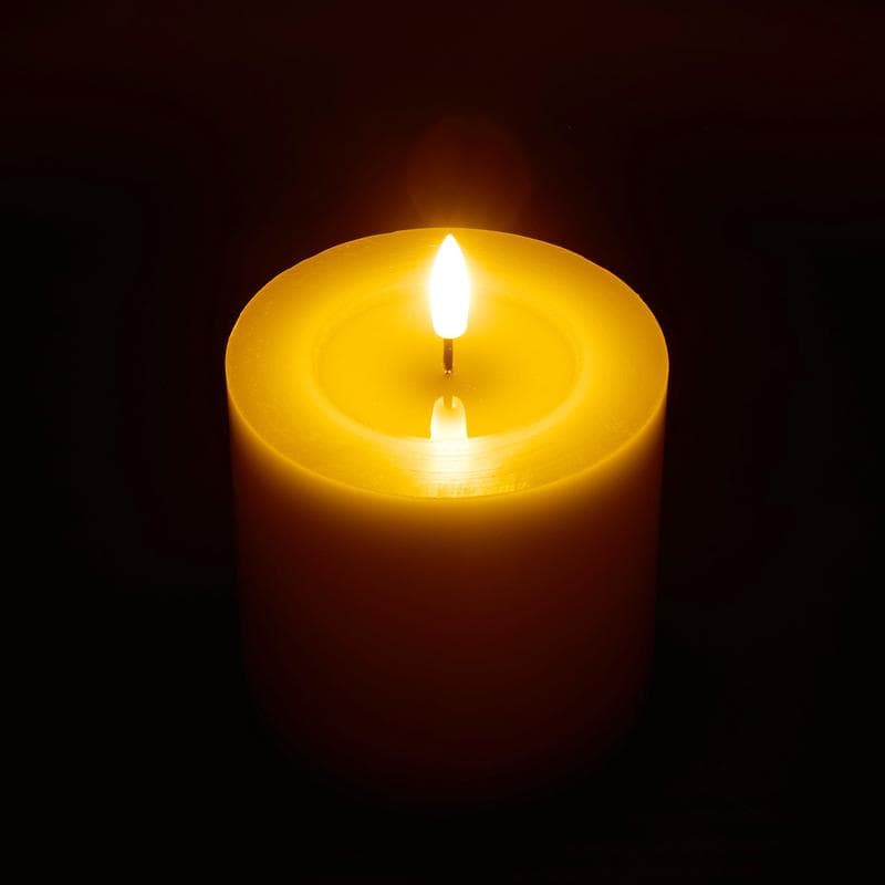 Luxe set met ledkaarsen 7-delig - Grijs