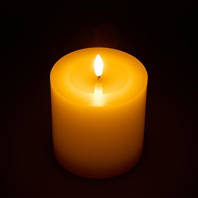 Lot de 7 bougies LED premium - crème