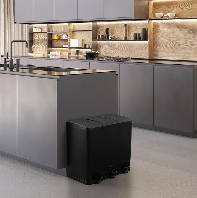 Poubelle de tri sélectif - 3 x 20 l
