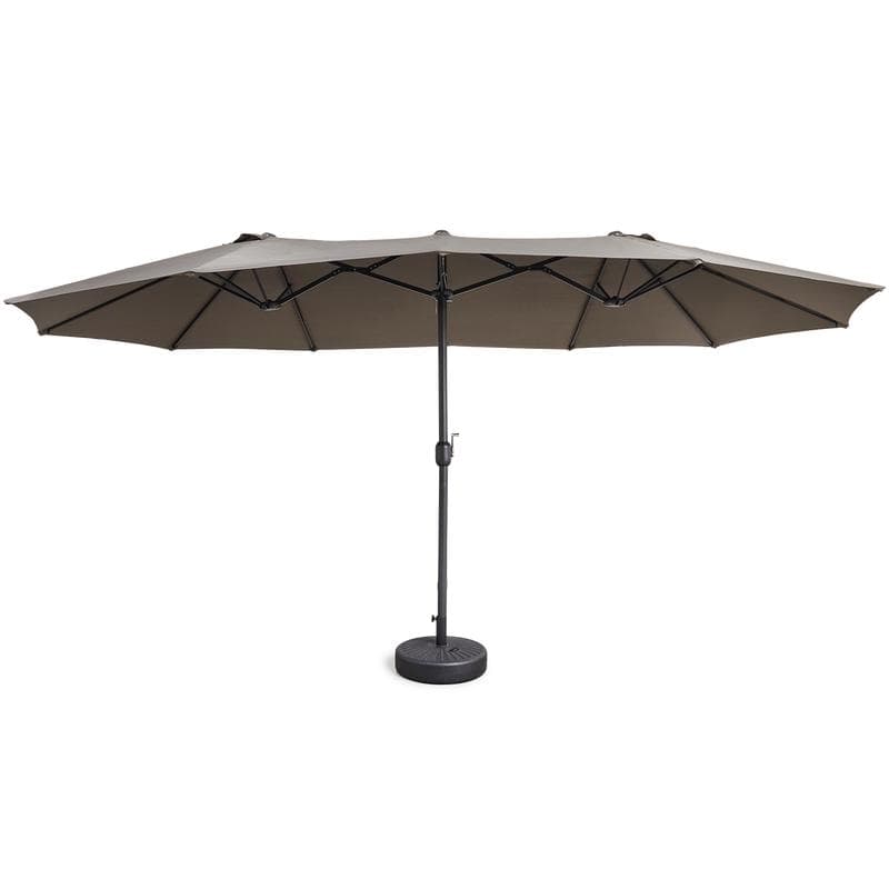 Dubbele parasol incl. hoes - taupe