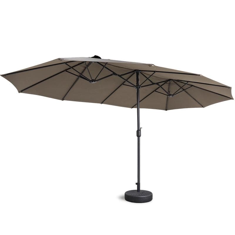 Dubbele parasol incl. hoes - taupe