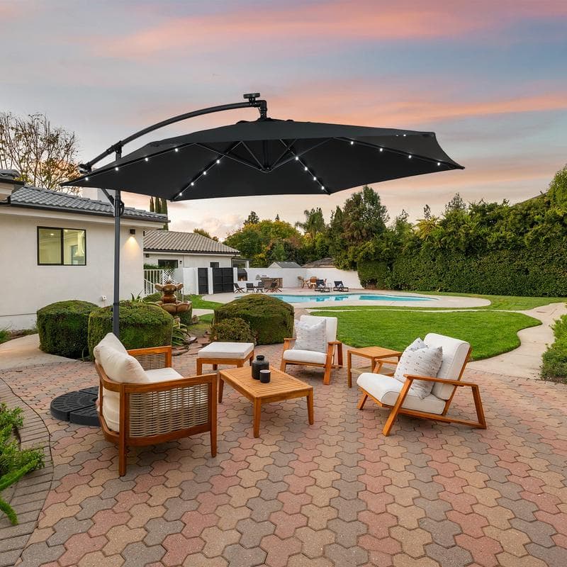 Parasol déporté avec LED