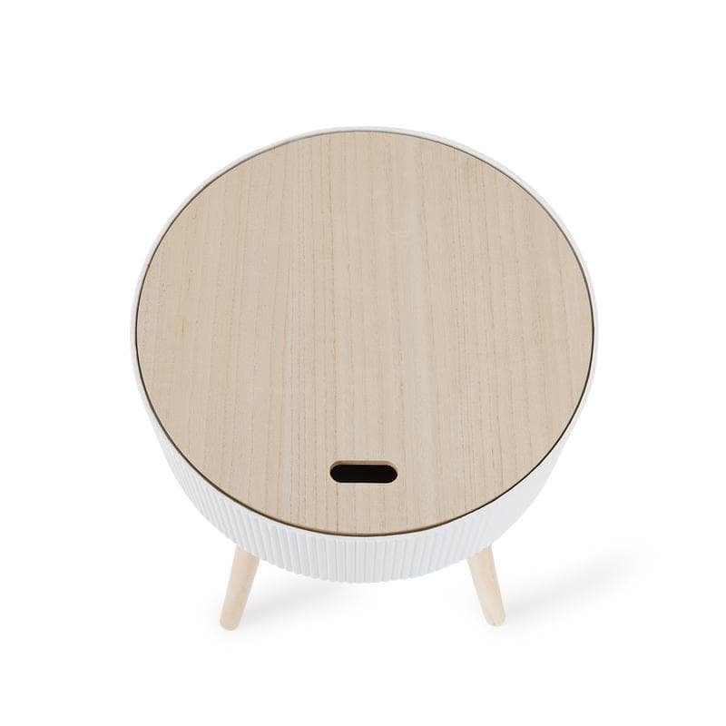 Nachtkastje rond - wit