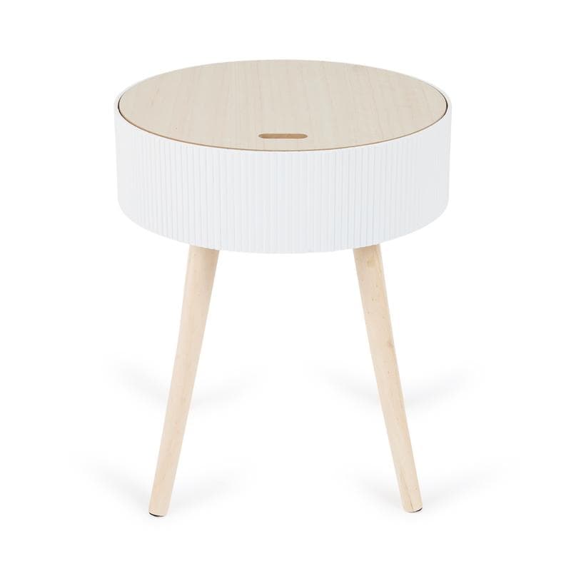 Nachtkastje rond - wit