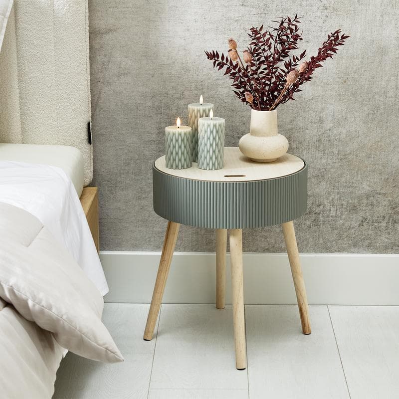 Table de nuit ronde - vert