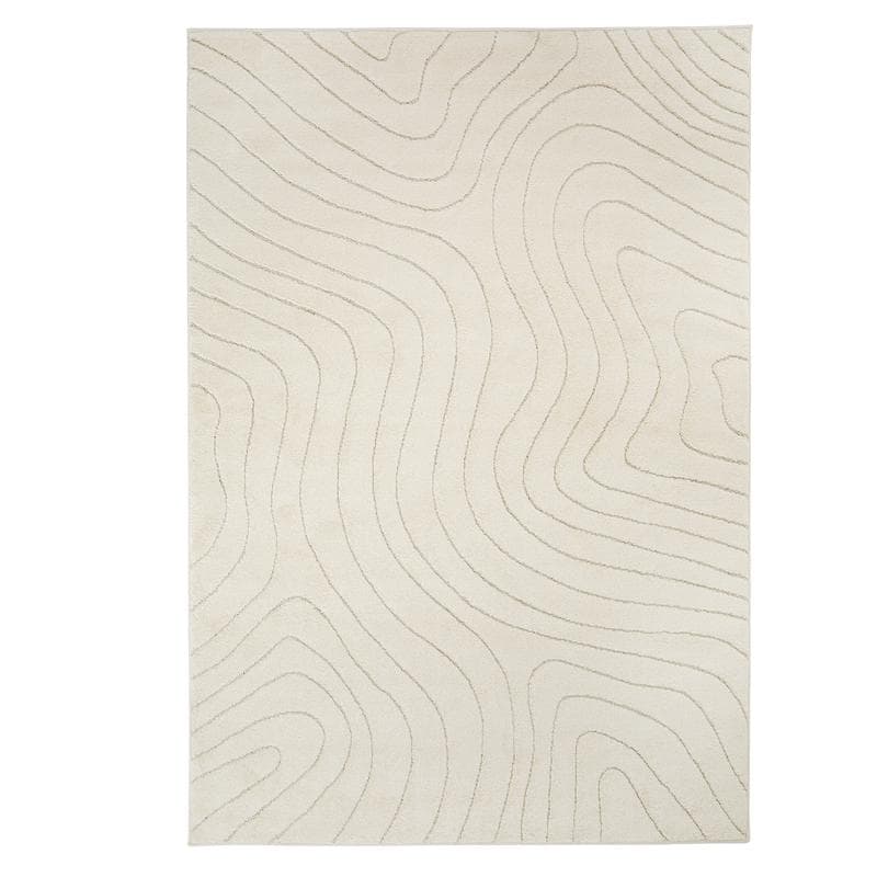 Hoogpolig vloerkleed Eclipse - crème-wit