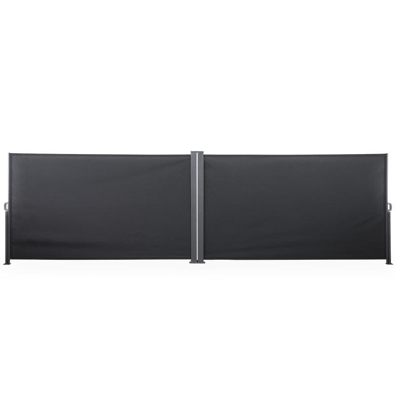 Uittrekbaar dubbel windscherm - zwart