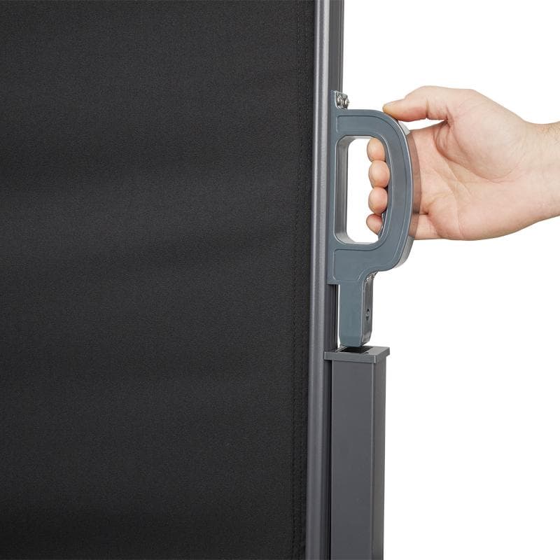 Double paravent rétractable - noir