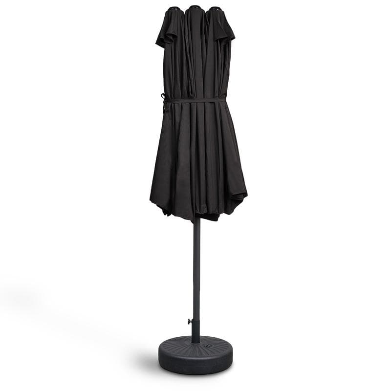 Parasol double avec housse - anthracite