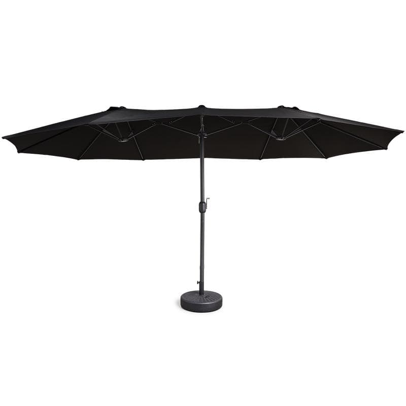 Parasol double anthracite ouvert