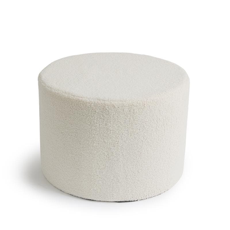 Table d'appoint et pouf en teddy