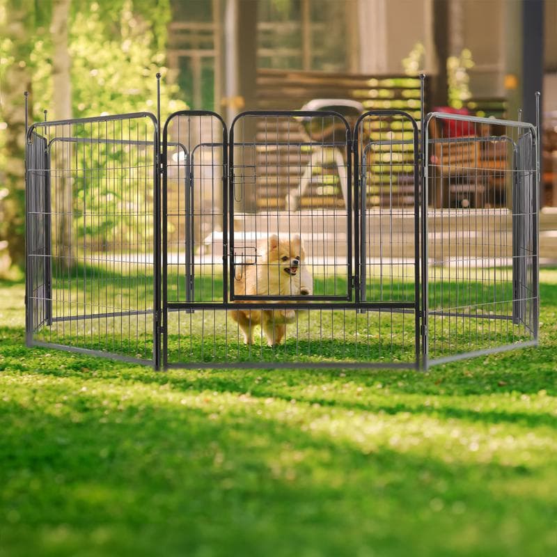 Enclos pour chien modulable placé dehors