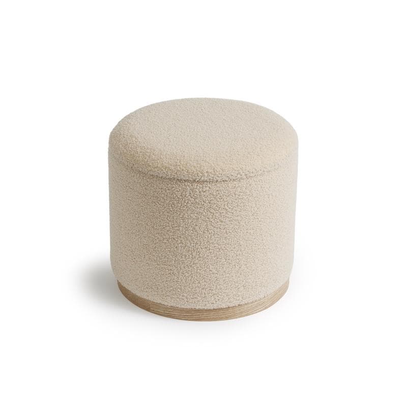 Lot de 2 poufs de rangement en teddy