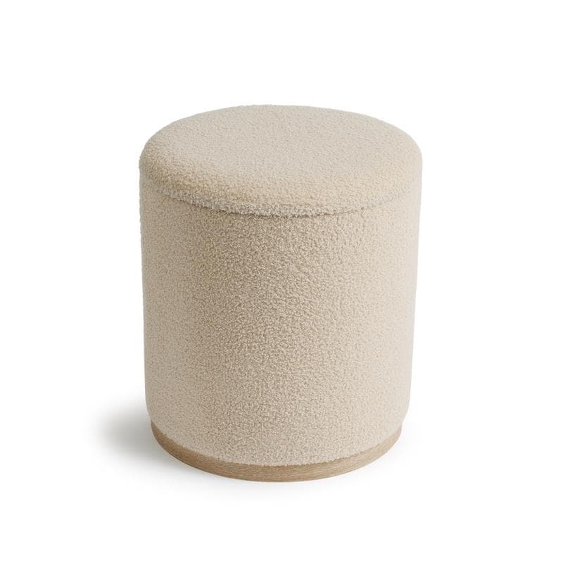 Lot de 2 poufs de rangement en teddy